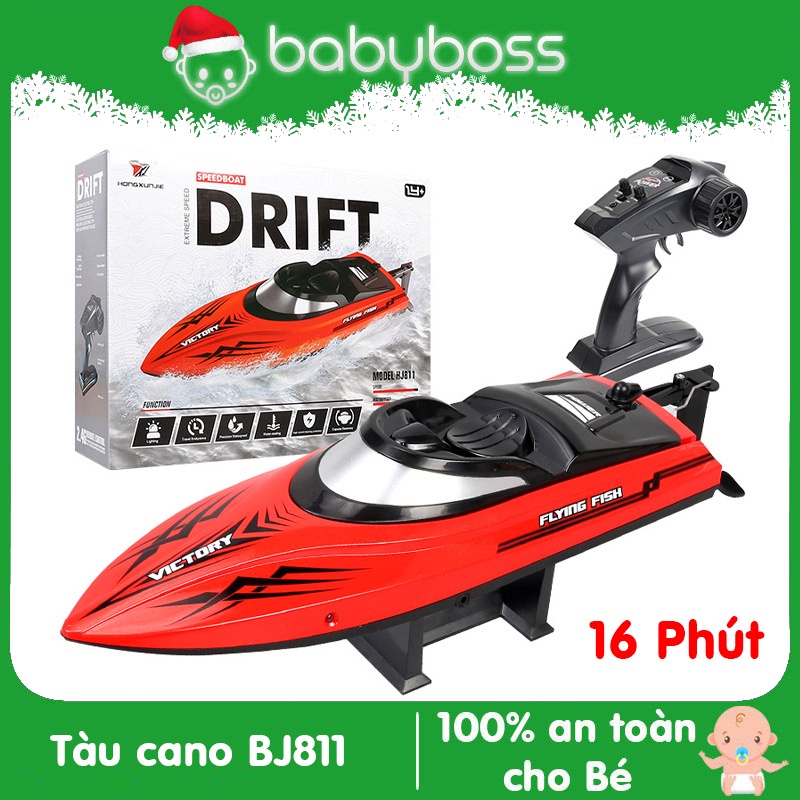 Tàu cano điều khiển từ xa tốc độ cao BJ811 - babyboss toys