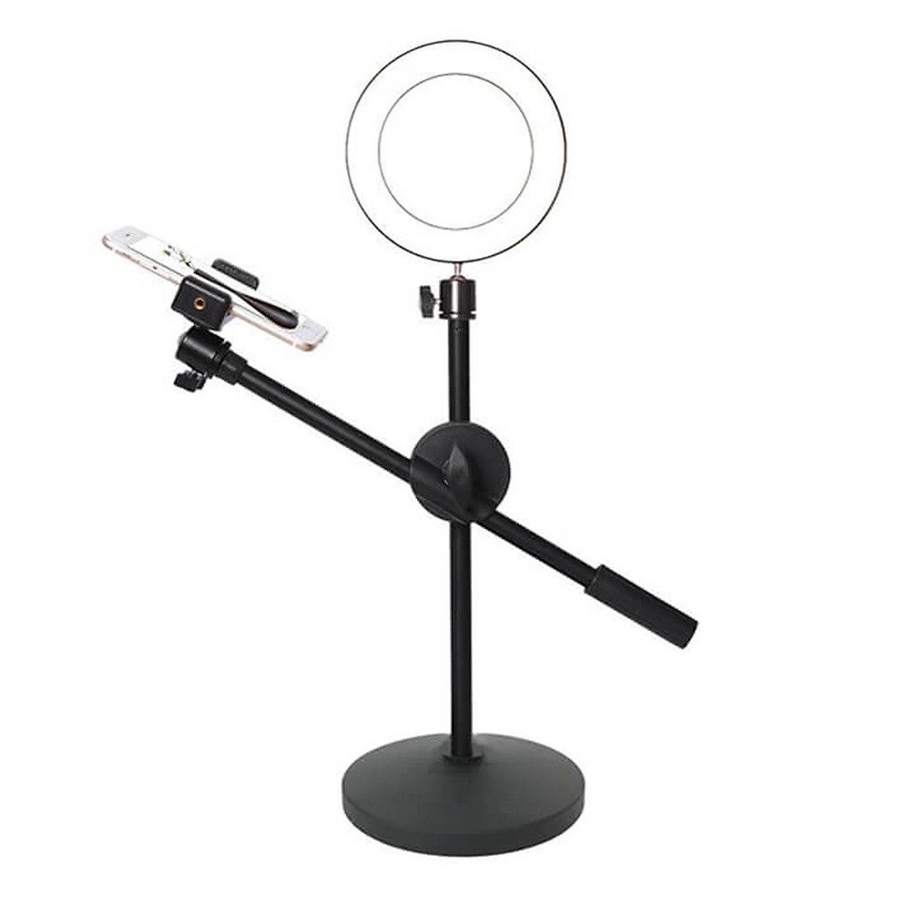 Giá đỡ điện thoại/ máy tính bảng quay Topshot 90 độ, phụ kiện hỗ trợ quay video nấu ăn và review sản phẩm + Đèn