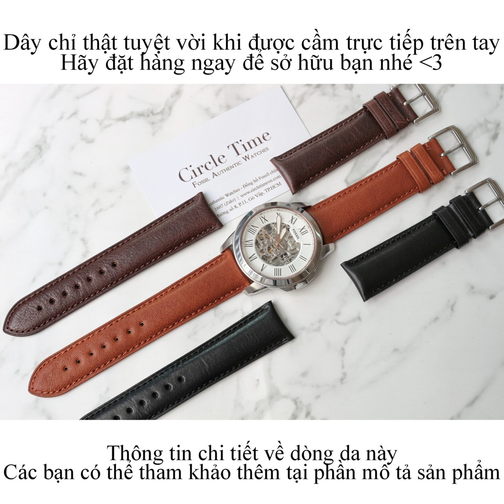 Dây đồng hồ da bò Vachetta handmade cao cấp dùng cho mọi đồng hồ size 20 và 22 (Tặng kèm Tool tháo dây) - HM01