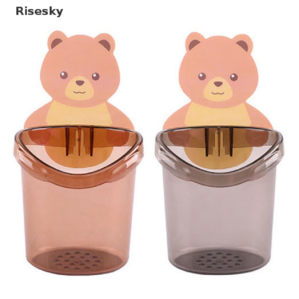 Giá đỡ cốc/ bàn chải đánh răng gắn tường hình gấu teddy mới