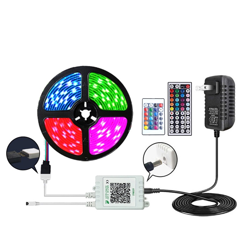 Đèn dây led RGB 16 triệu màu 3M 5M điều khiển bằng điện thoại, nháy theo nhạc, trang trí decor phòng