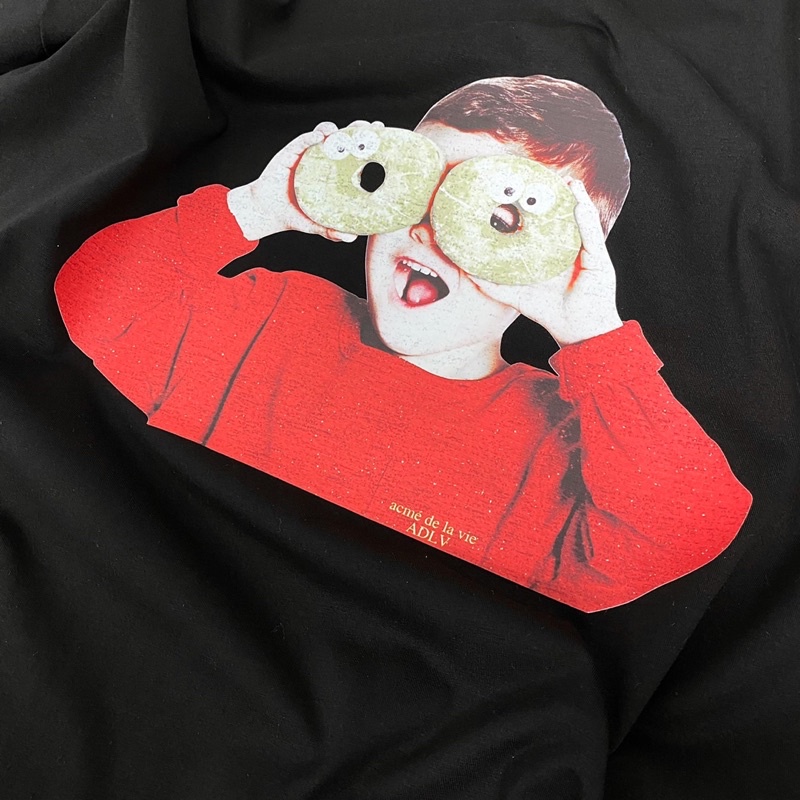 [Mã SKAMSALE07 giảm 10% TỐI ĐA 100K đơn150K] Áo thun tay lỡ ADLV Donut Đỏ MSW Town, T Shirt cotton nam nữ unisex | BigBuy360 - bigbuy360.vn