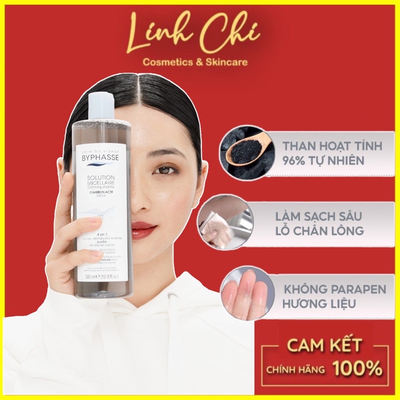 Nước Tẩy Trang Làm Sạch Da Dịu Nhẹ Cho Da Dầu Byphasse Chính Hãng 500ml