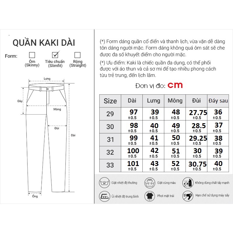 Quần Dài Nam Vải Kaki Đơn Giản Thời Trang Y2010 M11 20657