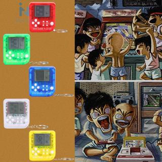 Norton❃ Nostalgic Retro 26 Games Console Keychain Mini Tetris Game Player for Gift