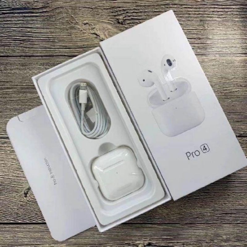 Tai Nghe Airpods Pro 4 mini Phiên Bản Nâng Cấp, Cảm Ứng Bluetooth 5.0, Định Vị, Cảm Biến Đa Điểm