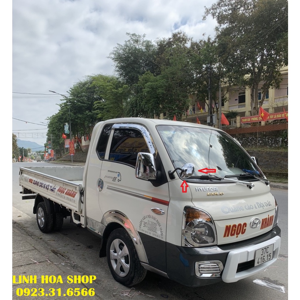 [HN] Ốp gương tròn Hyundai Porter 2, H100, H150, Ốp mạ xi gương cầu KIA K250, K200, Bonggo (Hàn Korea xịn)