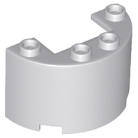 Gạch Lẻ Hàng Mới Xi lanh Half 2 x 4 x 2 với 1 x 2 Cutout