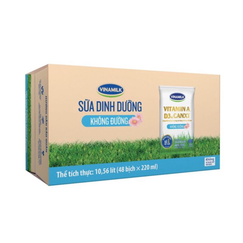 THÙNG SỮA BỊCH VINAMILK [ 220MLX 48 BỊCH ]