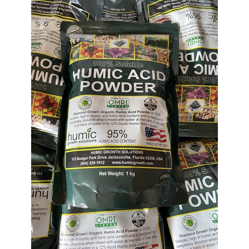 HUMIC ACID POWDER 95%  NHẬP KHẨU MỸ GÓI 1KG