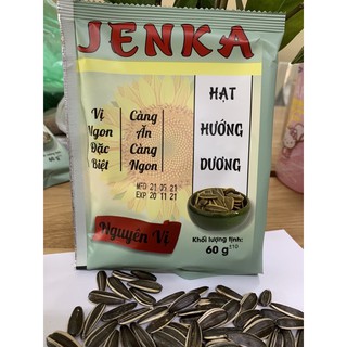 combo 25 gói Hạt Hướng Dương JENKA vị Nguyên bản (mộc)/ vị Dừa gói 60g GIÒN BÙI