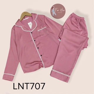 SET PIJAMA LỤA NGOC TRAI TRƠN DÀI TAY CAO CẤP