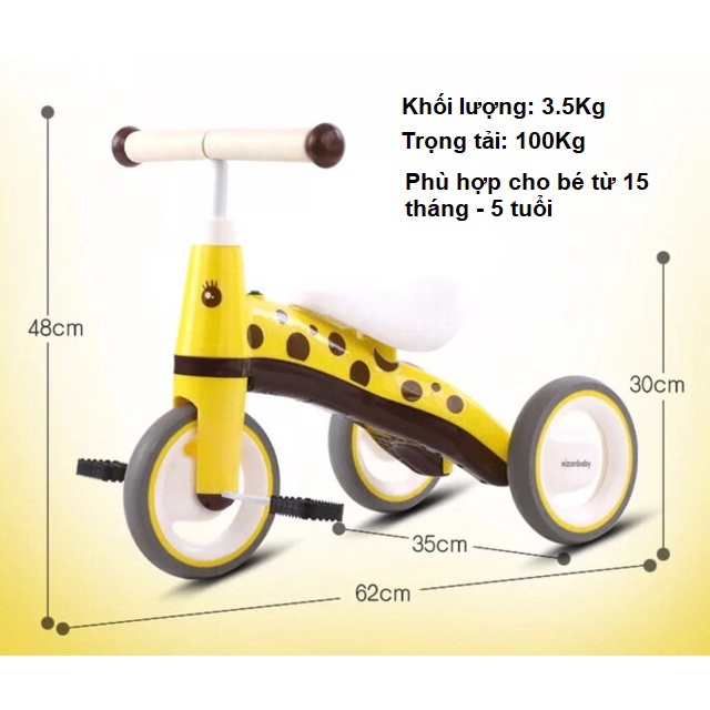 Xe chòi chân cho bé từ 1-5 tuổi bản cao cấp Xizanbaybe SAVAKIDS