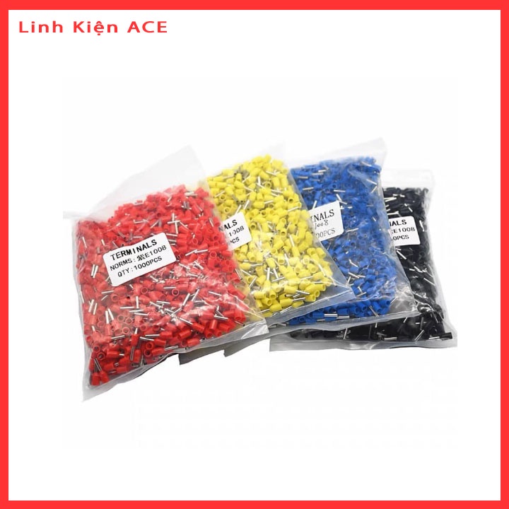 Đầu cos pin rỗng E dùng cho dây điện từ 0.5mm2 - 16mm2