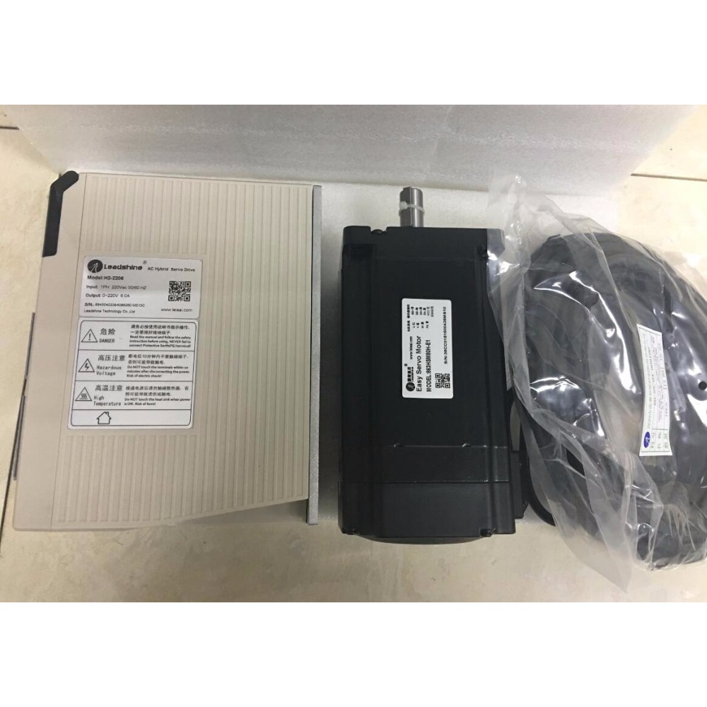 Bộ động cơ Hybrid Servo 3 phase Leadshine 8Nm 863HSM80H-E1 và Driver H2-2206