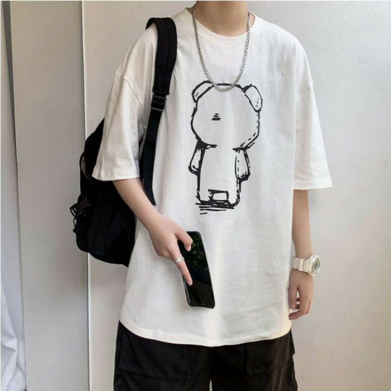 Áo thun tay lỡ Unisex Gấu cute