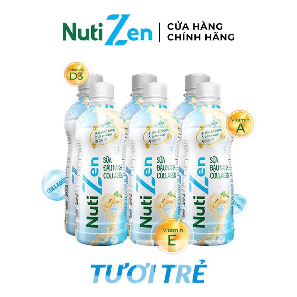 Lốc 6 Chai Sữa Đậu Nành Collagen Nutizen 290ml /Chai-TUH
