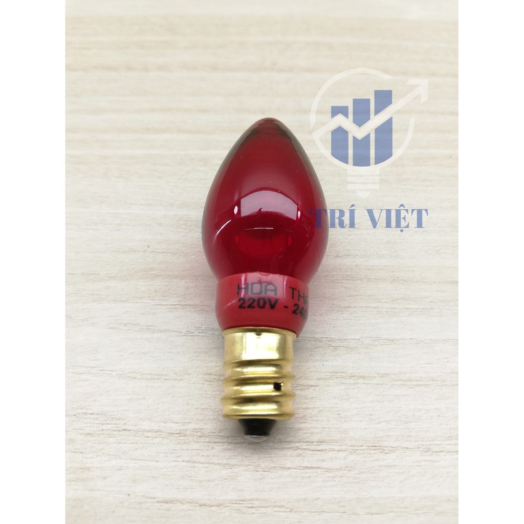 Cặp bóng led trái ớt để bàn thờ 1W E12 HÒA THÁI (2 cái đèn)