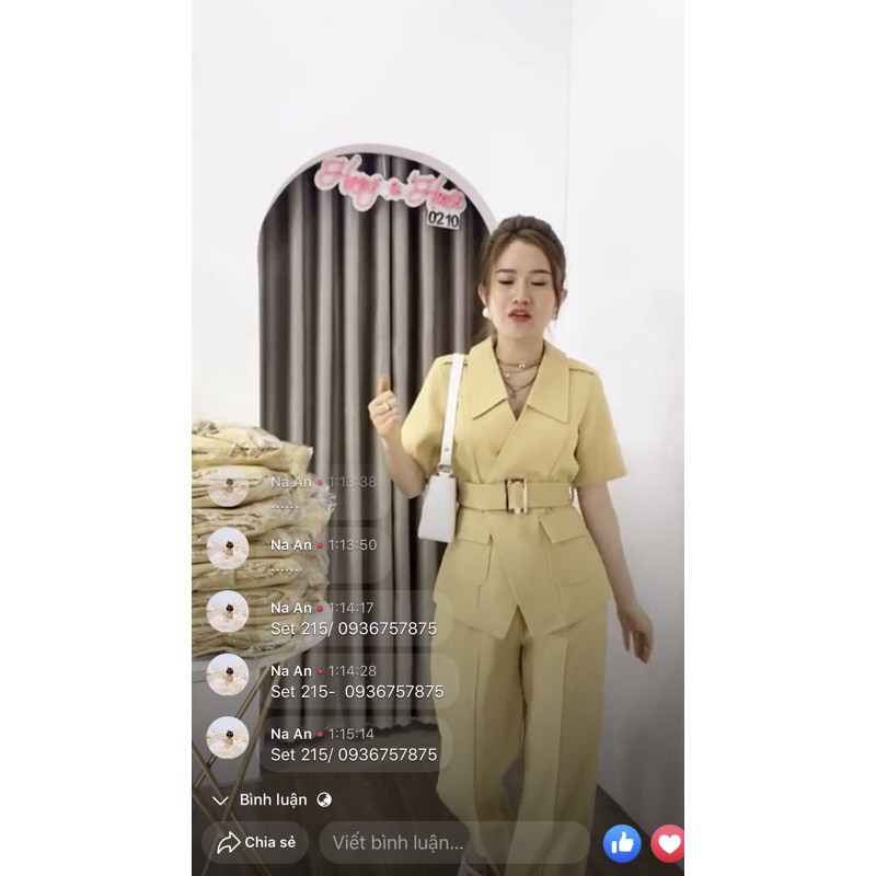 set vest vàng