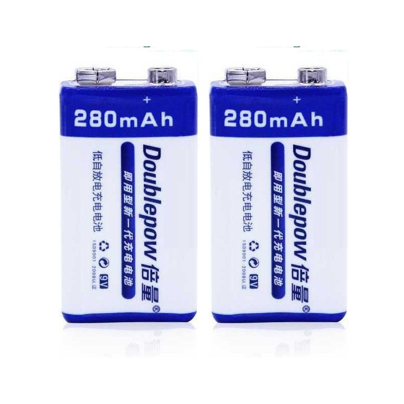 Combo Bộ Sạc Doublepow B09 Tặng kèm Pin 9V  280mAh