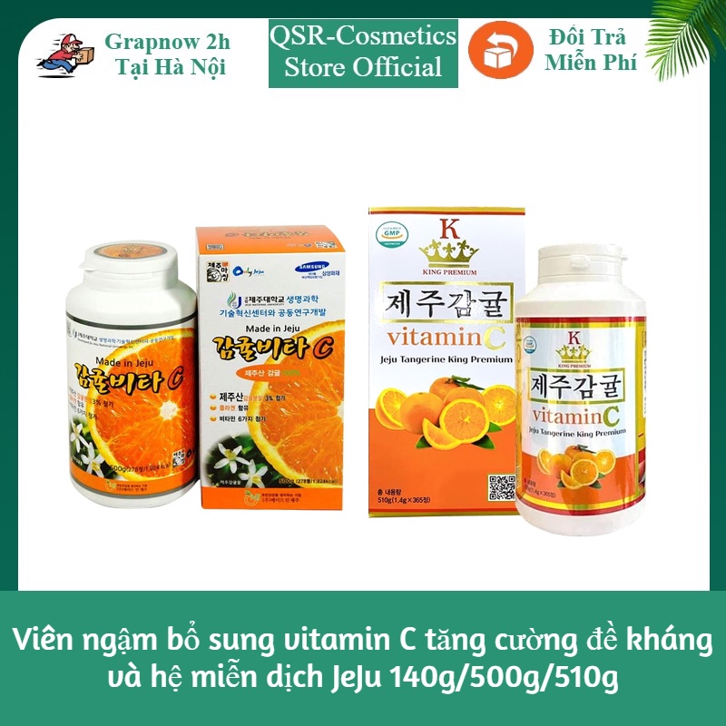 Viên ngậm bổ sung vitamin C tăng cường đề kháng và hệ miễn dịch JeJu Tangerine Vita 1000  500g