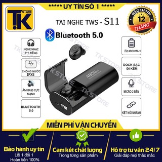 🌟🌟siêu hót 🌟🌟tai nghe bluetooth 5.0 s11 chất lượng cao - chống nước ipx5 kiêm sạc dự phòng 🌟bảo hành đổi mới🌟