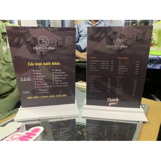 In menu quán ăn, cà phê, shop. thiết kế miễn phia theo yêu cầu