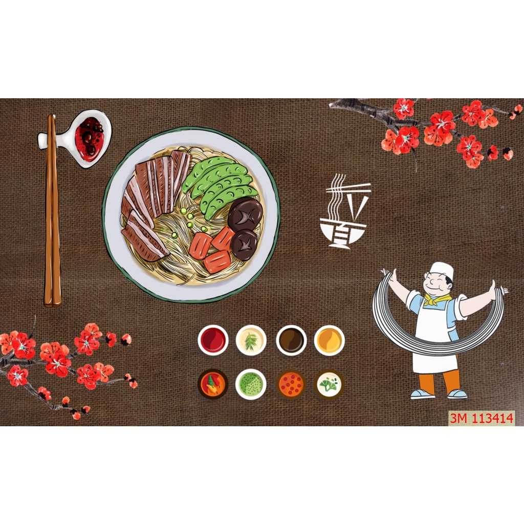 Tranh trang trí quán mì - phở nhận đặt kích thước yêu cầu