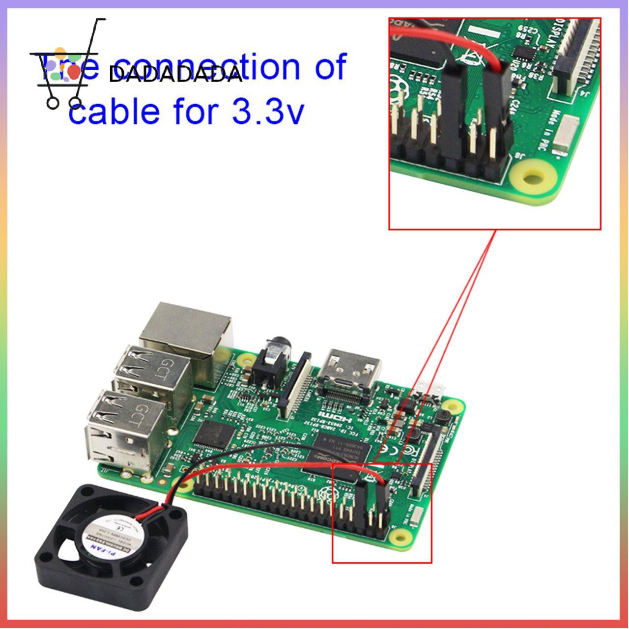 Quạt Tản Nhiệt 5v 3.3v Cho Raspberry Pi 4 B / 3b + / 3b / 2b / B + Cpu