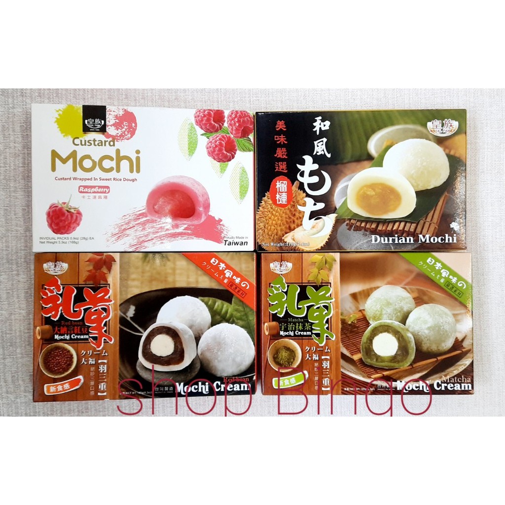 [FLASH SALE] Mochi mâm xôi, sầu riêng, trà xanh, đậu đỏ Royal Family Taiwan 210g 6 bánh