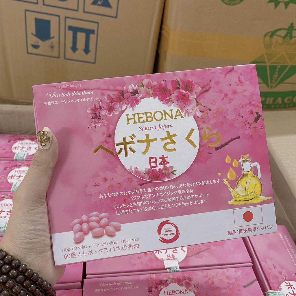 Viên uống thơm cơ thể Hebora, Viên uống thơm người Hebora Nhật Bản Hộp 60v