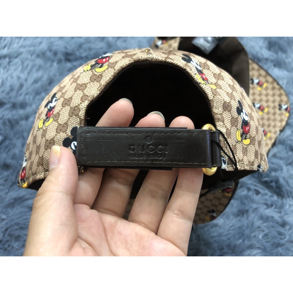Mũ lưỡi trai 2 lớp in hình chuột mickey cao cấp