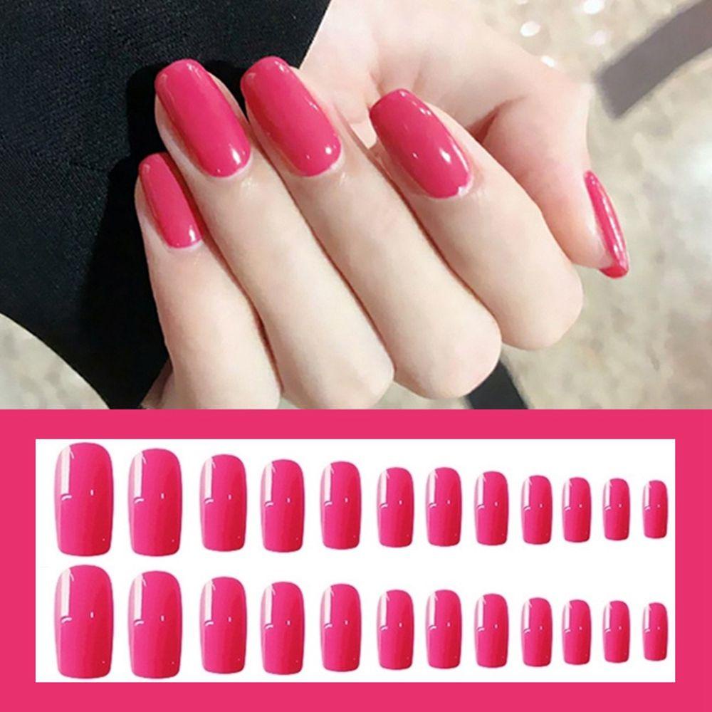 Hộp 24 Móng Tay Giả Đầu Vuông Thời Trang Cho Nữ