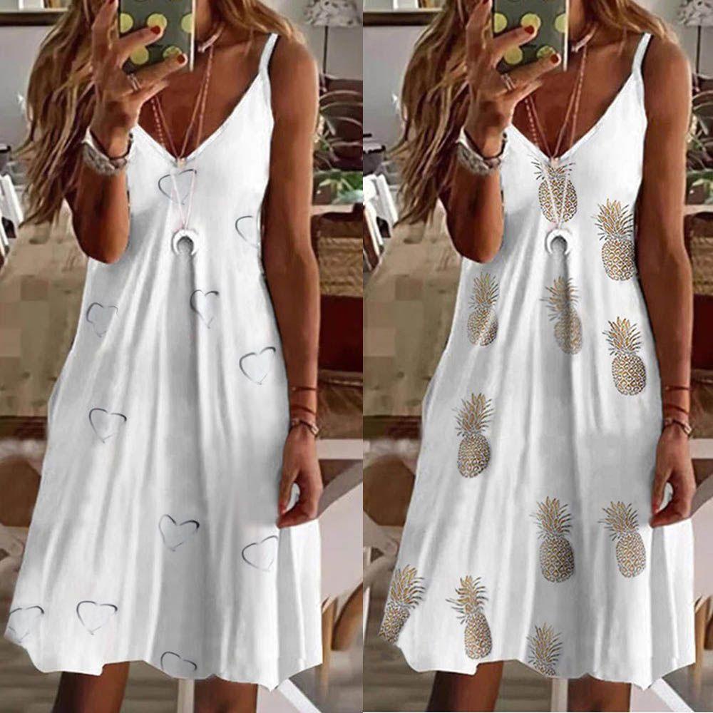 EUCA Váy Boho Phụ Nữ Cộng Với Kích Thước Váy Cami Mùa Hè