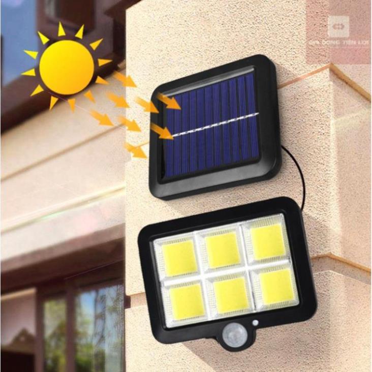 Đèn Led Năng Lượng Mặt Trời 120COB - Pin Tách Rời - dây 5m - Cảm Biến Chuyển Động - 3 chế độ sáng