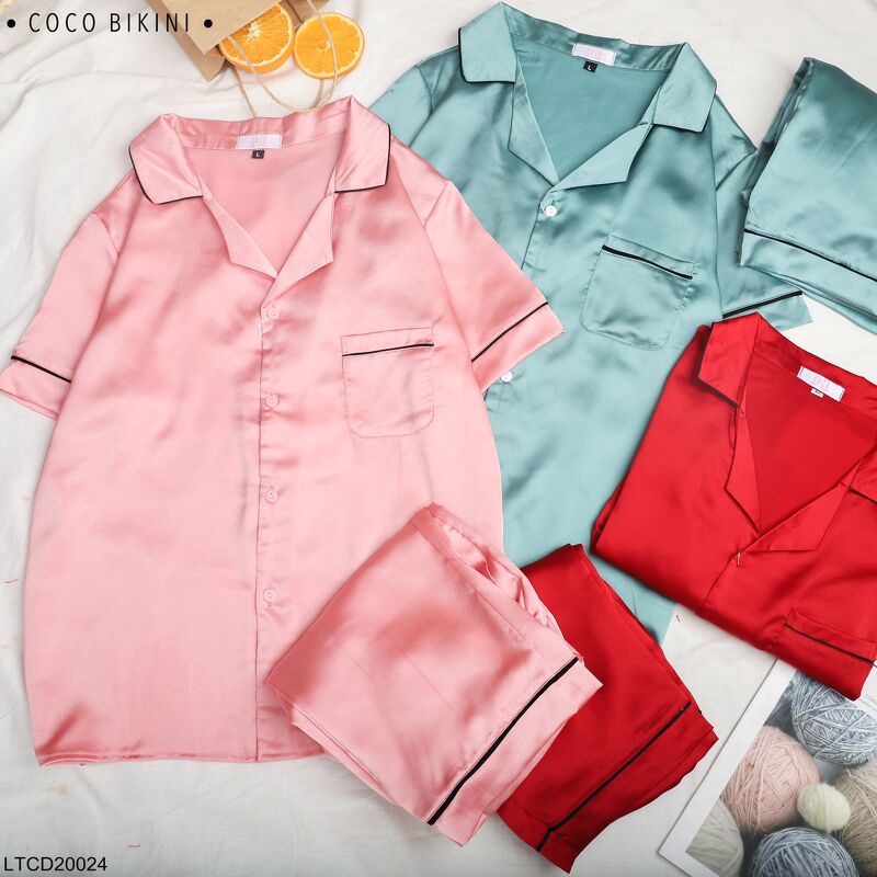 𝑪𝑶𝑪𝑶 𝑩𝑰𝑲𝑰𝑵𝑰 Bộ Đồ Ngủ - Đồ Mặc Nhà Lụa Satin ( LTCD20024 ) | BigBuy360 - bigbuy360.vn