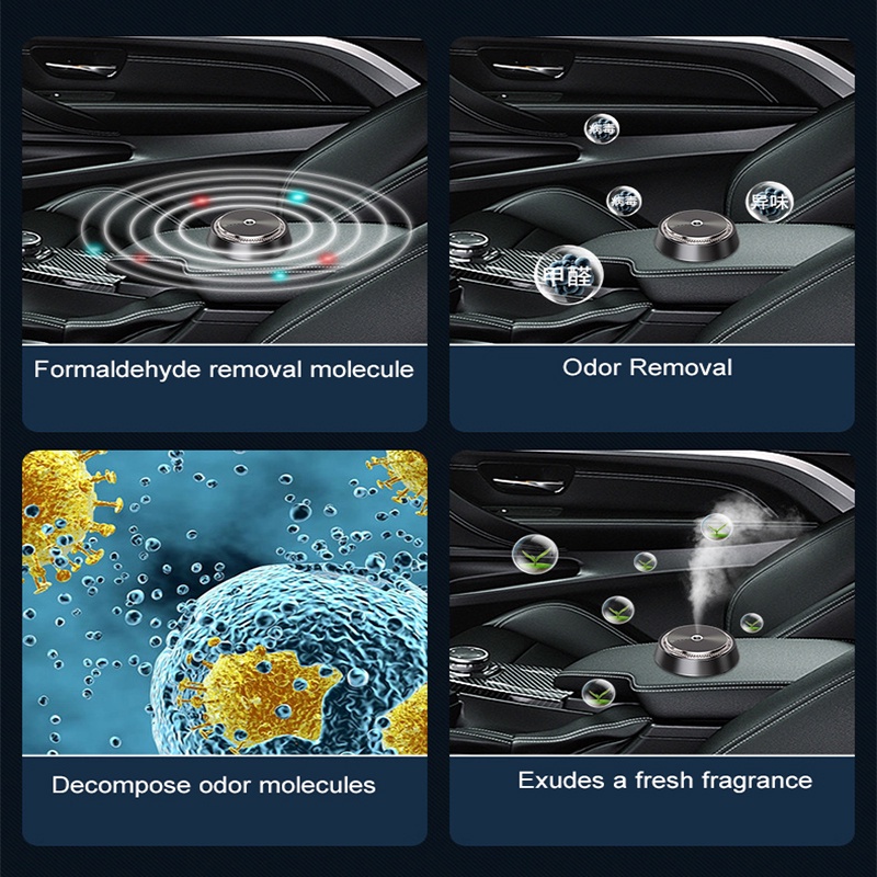 Máy Khuếch Tán Tinh Dầu ô tô Thông Minh, nước hoa ô tô, khử mùi oto