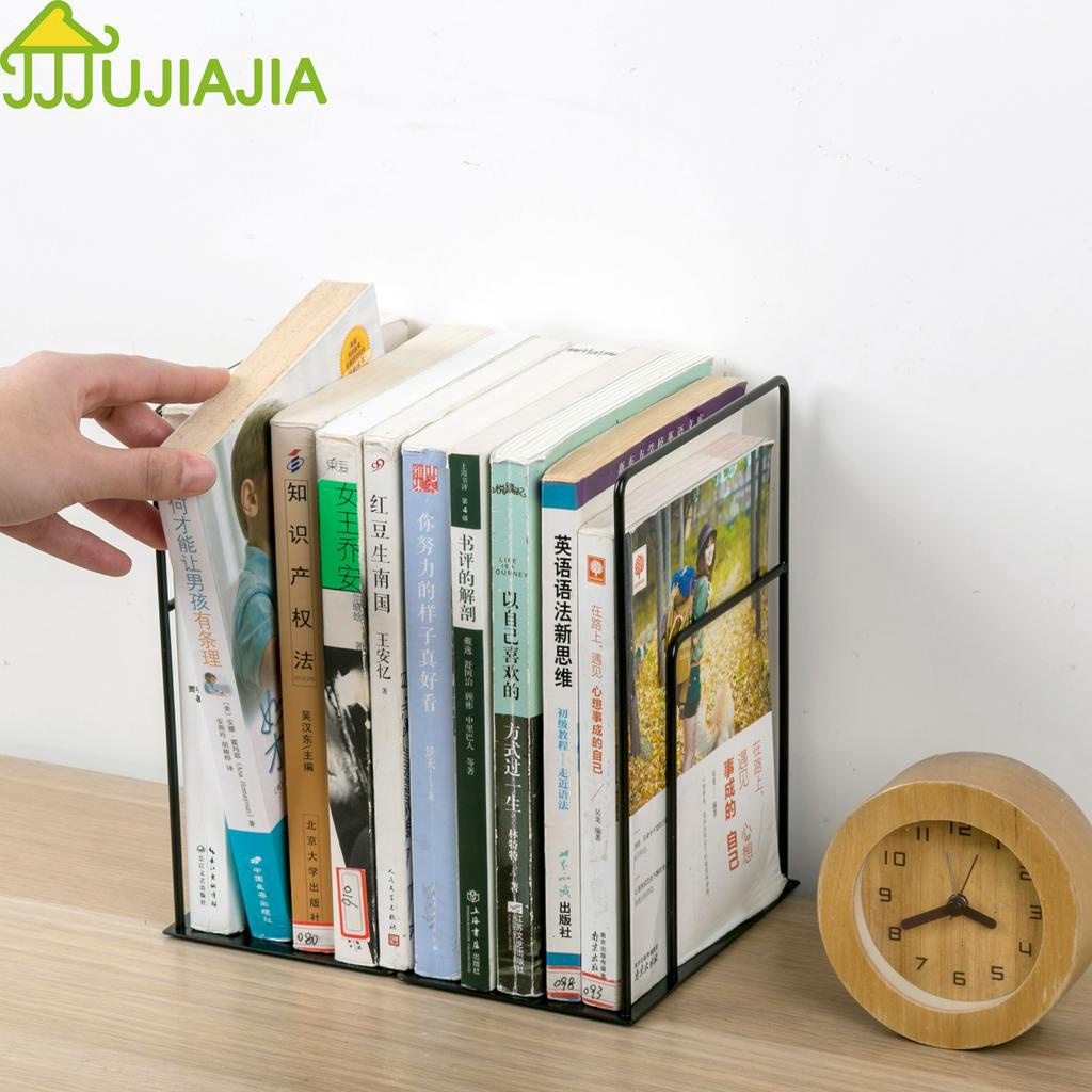 Bộ 2 Giá Để Sách JUJIAJIA Bằng Sắt Để Bàn Hình L Dạng Rỗng