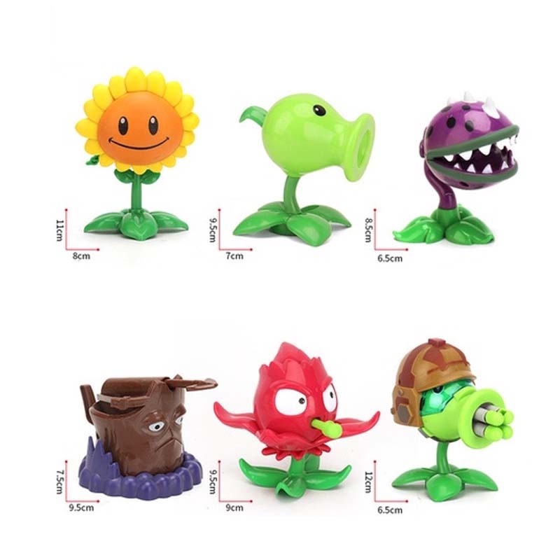 Thực vật mới. Set 2 Mô Hình Búp Bê Hoạt Hình Trong Game Zombies Làm Quà Tặng Cho Bé