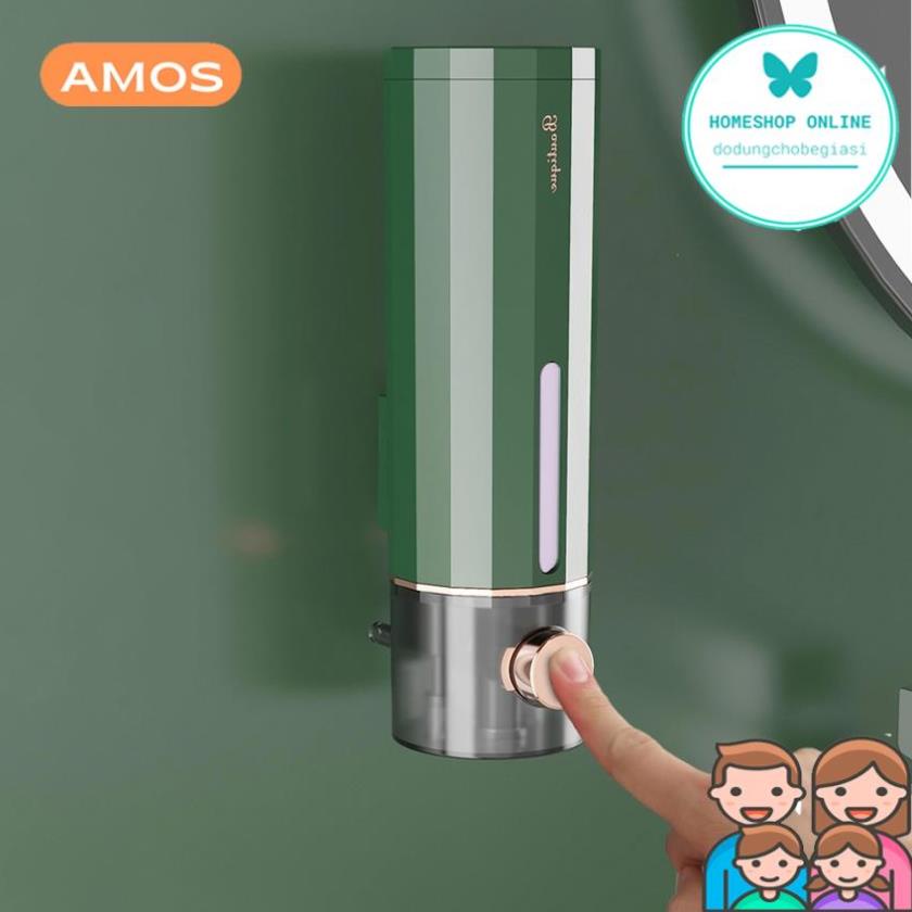 Hộp đựng sữa tắm dầu gội đựng nước rửa tay chất liệu ABS gắn treo tường tiện lợi 450ml màu xanh