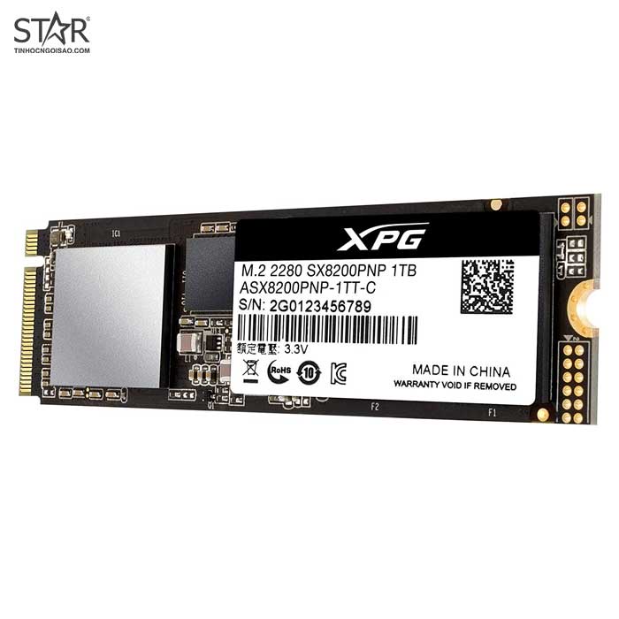 Ổ cứng SSD 1TB Adata SX8200 Pro M.2 NVMe PCIe Gen3x4 (ASX8200PNP1TTC)