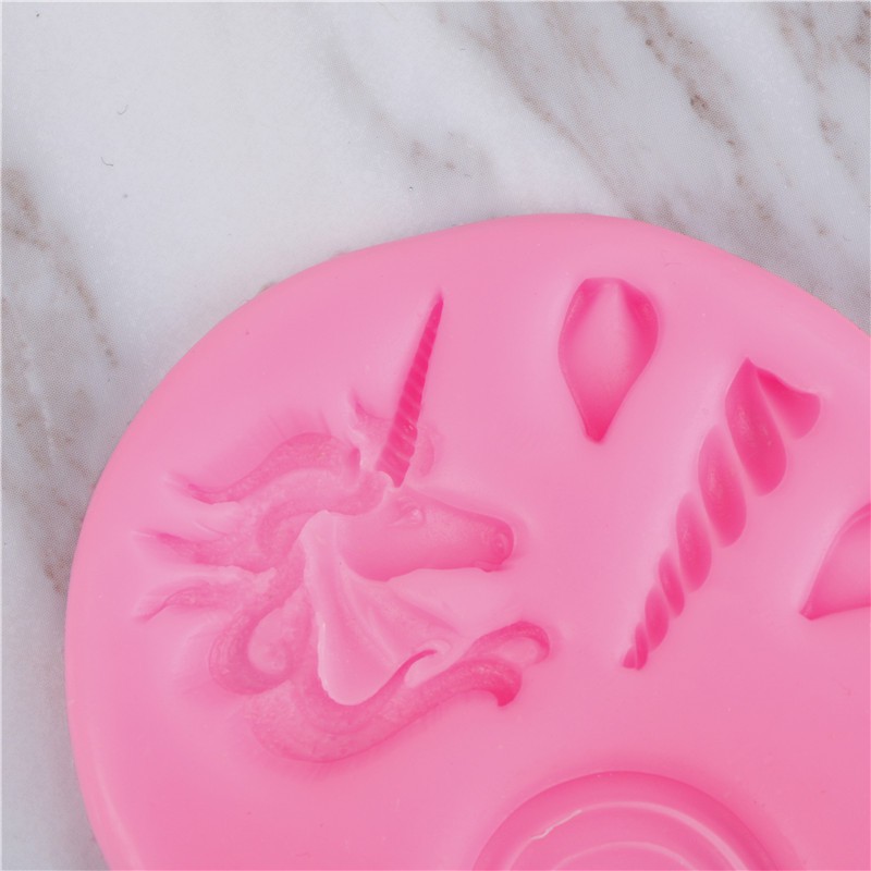 Khuôn silicon làm bánh hình kỳ lân dễ thương tiện dụng