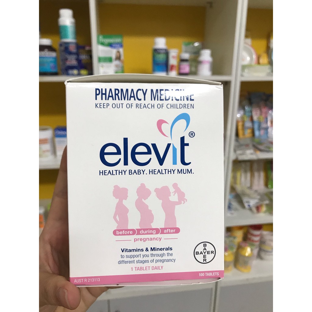 Vitamin elevit của úc hộp 100 viên - vitamin tổng hợp cho bà bầu - ảnh sản phẩm 3