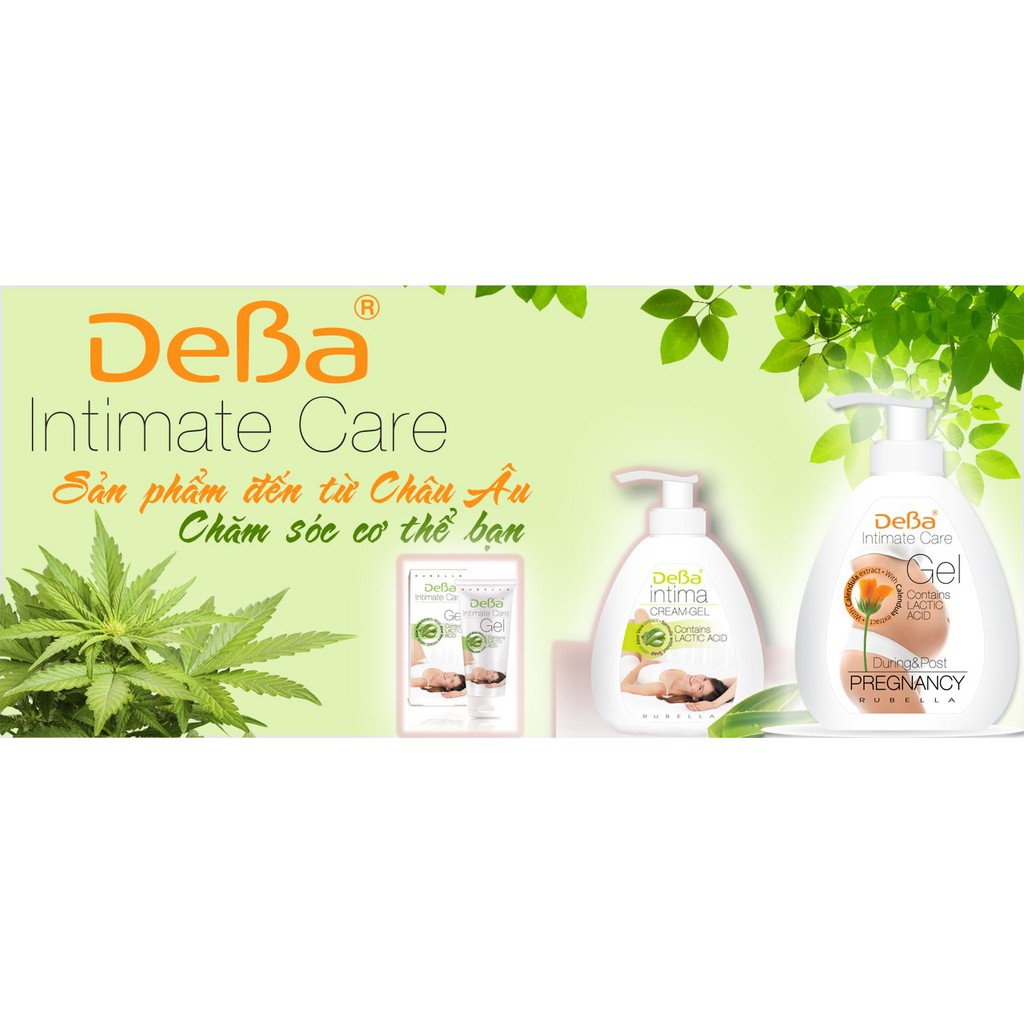 Gel vệ sinh phụ nữ Deba Intimate care Gel - Gel Lô Hội 250 ml/ Bulgaria