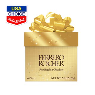 KẸO SOCOLA FERRERO ROCHER FINE HAZELNUT CHOCOLATES 6 PIECES