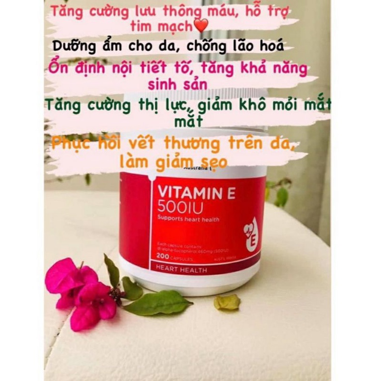 Vitamin E Healthy Care 500IU,200 viên (100% Hàng auth)