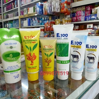 Sữa rửa mặt E100 nghệ nha đam bò dưa Leo đủ mẫu