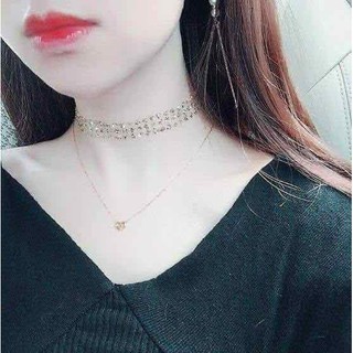 Vòng cổ choker dây mảnh nhũ long lanh V70