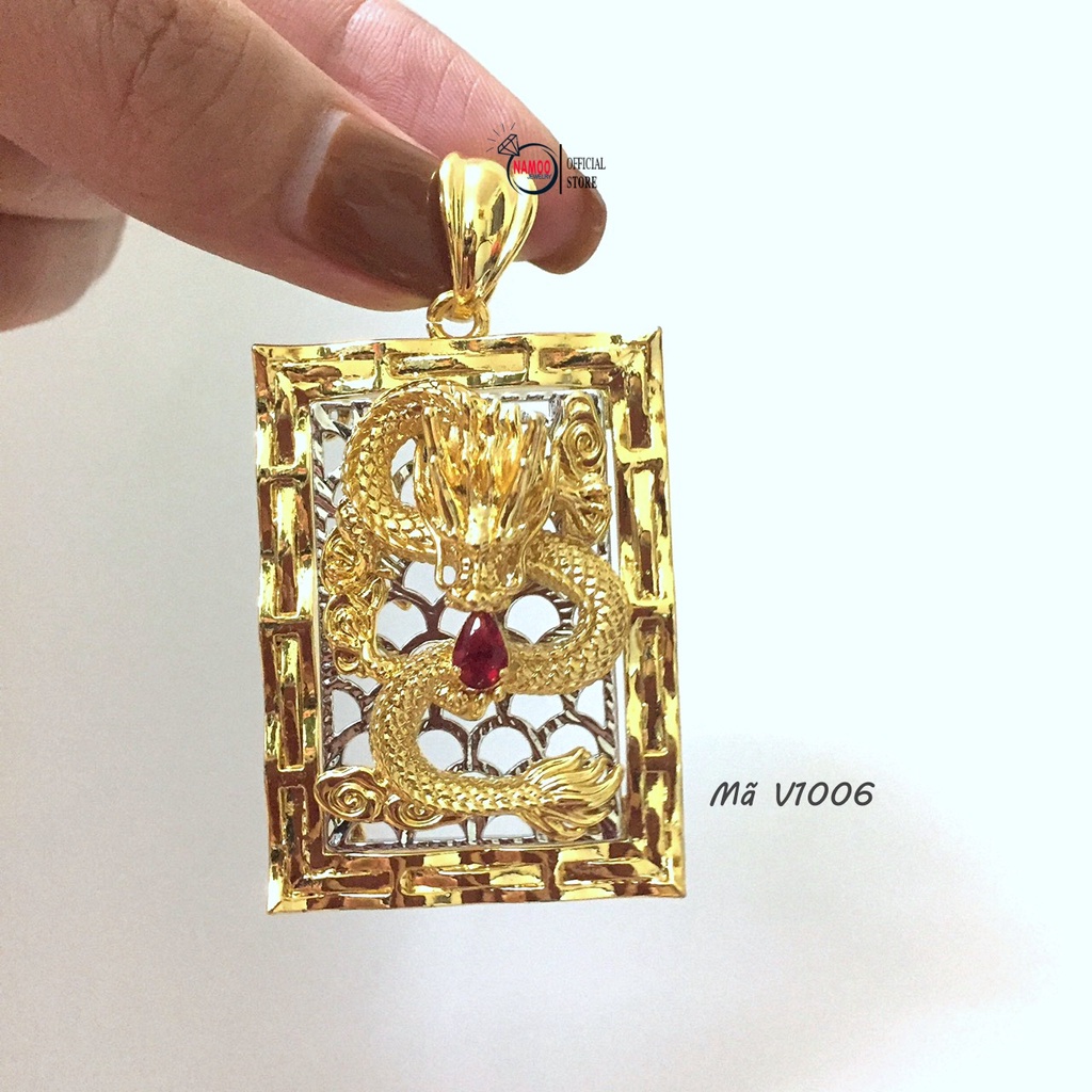 Mặt Dây Chuyền Nam V1006 2 màu Trắng Vàng Bền Màu
