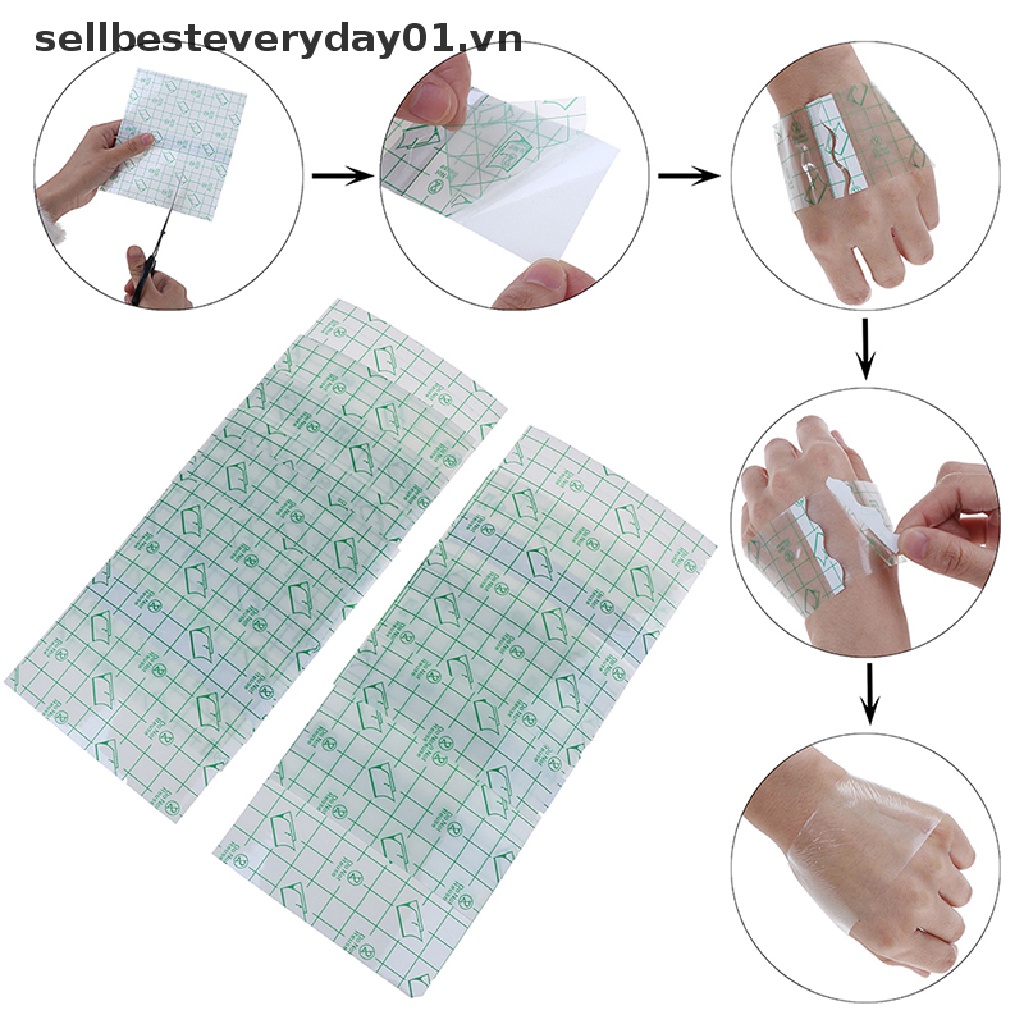 Bộ 10 cuộn băng keo y tế trong suốt chống thấm nước kích thước 15*20cm